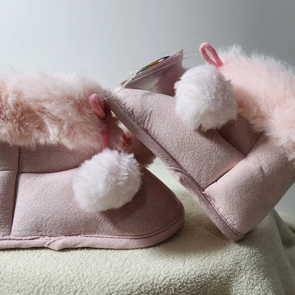 EFINNY Baby Girl Boots Shoes Warm Wool Snow Winter Anti-Slip New With Tags